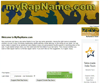 Tablet Screenshot of myrapname.com